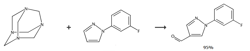 1-(3-氟苯基)吡唑-4-甲醛的合成路线