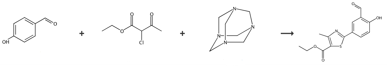  2-(3-醛基-4-羟基苯基)-4-甲基噻唑-5-羧酸乙酯的合成路线