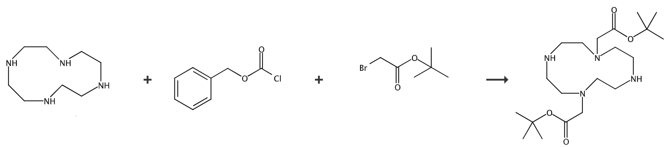 1,7-二-(N-叔丁氧羰基甲基)-1,4,7,10-四氮杂环十二烷的制备
