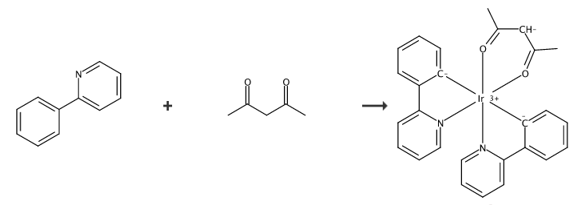  乙酰丙酮酸二(2-苯基吡啶)铱的合成路线