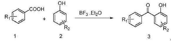 三氟化硼催化二苯甲酮类化合物的合成方 法