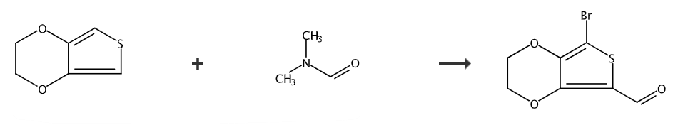 5-溴-2-(3,4-乙烯基双氧噻吩)甲醛的制备和应用
