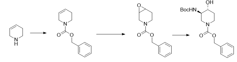 反式-3-((叔丁氧羰基)胺基)-4-羟基吡啶-1-羧酸苄基酯的制备和应用