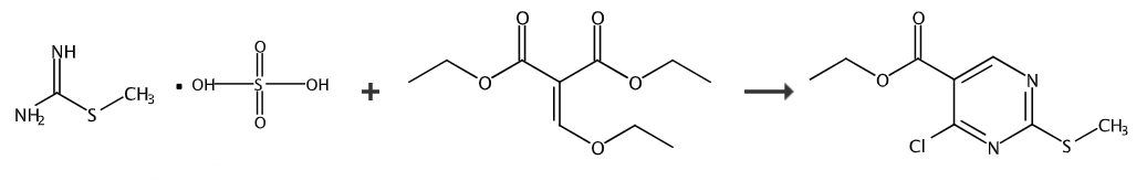 4-氯-2-甲硫基嘧啶-5-羧酸的制备