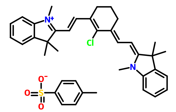 2-[2-[2-氯-3-[(1,3-二氢-1,3,3-三甲基-2H-吲哚-2-亚基)亚乙基]-1-环己烯-1-基]乙烯基]-1,3,3-三甲基-3H-吲哚4-甲基苯磺酸盐的制备