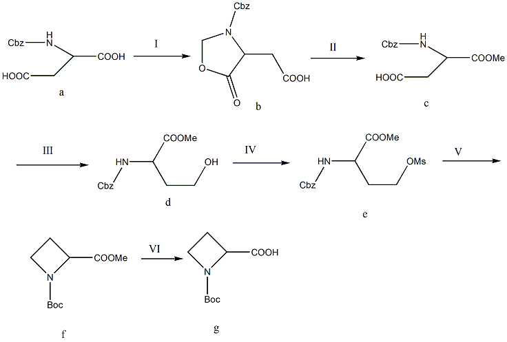 1-Boc-L-吖啶-2-羧酸的制备