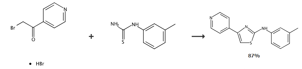 N-(3-甲基苯基)-4-(4-吡啶)-2-噻唑胺的制备