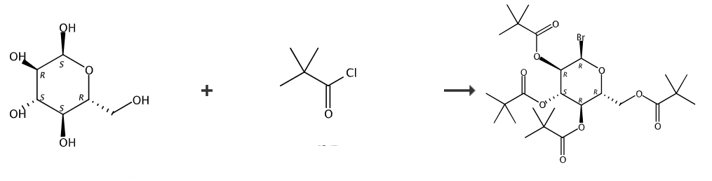 2,3,4,6-O-四特戊酰基-alpha-D-溴代吡喃葡萄糖的制备和应用
