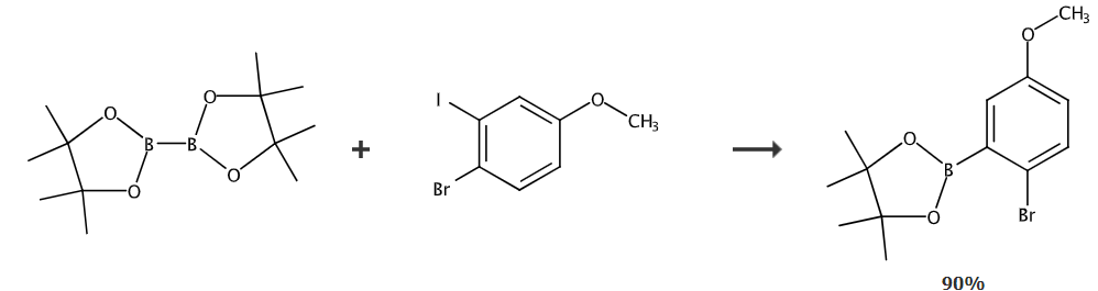 2-溴-5-甲氧基苯硼酸频那醇酯的制备