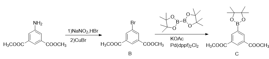 3,5-双(甲氧羰基)苯硼酸片呐醇酯的制备和应用