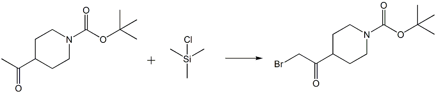 4-(溴乙酰基)哌啶-1-甲酸叔丁酯的制备