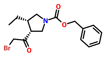 (3R,4S)-3-(2-溴乙酰基)-4-乙基-1-吡咯烷羧酸苄酯的制备方法