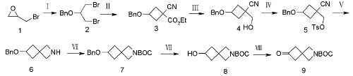 6-羟基-2-氮杂螺[3.3]庚烷-2-甲酸叔丁酯的制备