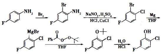 2-氯-5-氟苯酚的合成