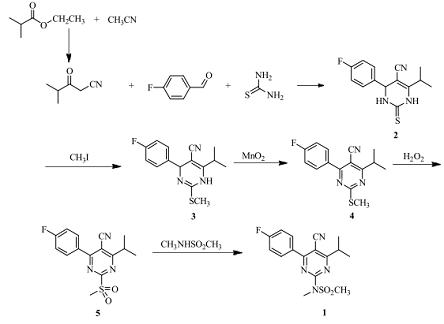 4-(4-氟苯基)-6-异丙基-2-(N-甲基-N-甲磺酰胺基)-5-三苯基膦内鎓甲基-1-嘧啶的制备