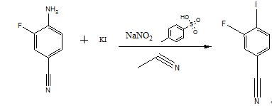 3-氟-4-碘苯腈的制备及用途