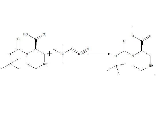 (R)-1-Boc-2-哌嗪甲酸甲酯的制备方法和用途