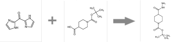 1-BOC-4-哌啶甲酰肼的制备
