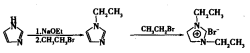 1-乙烯基-3-乙基咪唑溴盐的制备