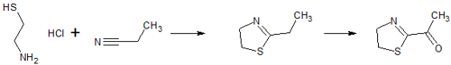 2-乙酰基-2-噻唑啉的合成