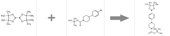 4-[4-(N-BOC)哌嗪-1-基]苯基硼酸频哪酯的制备