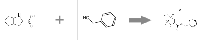 (1S,3S,5S)-2-氮杂双环[3,3,0]辛烷-3-羧酸苄酯盐酸盐的制备