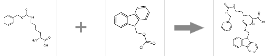 N'-芴甲氧羰基-N-苄氧羰基-L-赖氨酸的制备