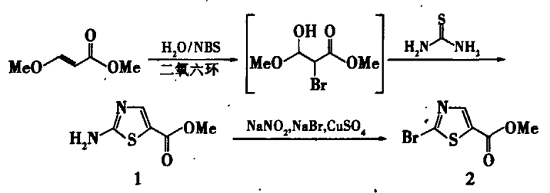 2-溴噻唑-5-甲酸甲酯的制备