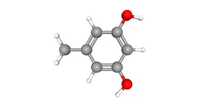 3,5-二羟基甲苯的3D分子结构