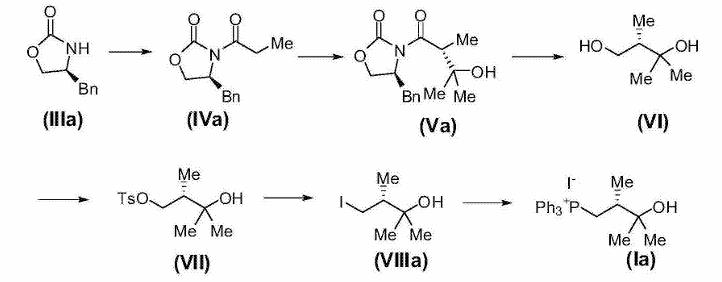 (S)-4-苄基-3-丙酰基-2-噁唑烷酮参与的反应路线