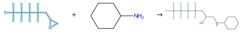 (2,2,3,3,4,4,5,5,5-九氟戊烷基)环氧乙烷的开环胺化反应