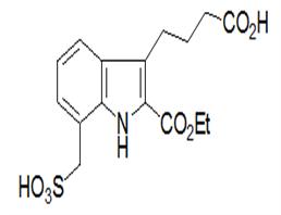 4-（2-（乙氧羰基）-7-（磺基甲基）-1H-吲哚-3-基）丁酸,4-(2-(ethoxycarbonyl)-7-(sulfomethyl)-1H-indol-3-yl)butanoic acid