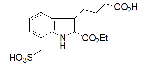 4-（2-（乙氧羰基）-7-（磺基甲基）-1H-吲哚-3-基）丁酸,4-(2-(ethoxycarbonyl)-7-(sulfomethyl)-1H-indol-3-yl)butanoic acid