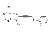 4-氯-6-(3-(2-甲氧基氟苯)-1-丙炔-1-基）-7-对苯磺酰基-7H-吡咯[2,3-d]嘧啶