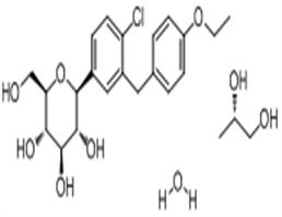 达格列净杂质C,(1S)-1,5-Anhydro-1-C-[4-chloro-3-[(4-ethoxyphenyl)methyl]phenyl]-D-glucitol compound with (2S)-1,2-Propanediol (1:1), Monohydrate (9CI); (1S)-1,5-Anhydro-1-C-[4-chloro-3-[(4-ethoxyphenyl)methyl]phenyl