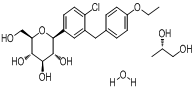 达格列净杂质C,(1S)-1,5-Anhydro-1-C-[4-chloro-3-[(4-ethoxyphenyl)methyl]phenyl]-D-glucitol compound with (2S)-1,2-Propanediol (1:1), Monohydrate (9CI); (1S)-1,5-Anhydro-1-C-[4-chloro-3-[(4-ethoxyphenyl)methyl]phenyl