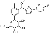 卡格列净杂质G,(3R,4R,5S,6R)-2-(3-((5-(4-fluorophenyl)thiophen-2-yl)(methoxy)methyl)-4-methylphenyl)-6-(hydroxymethyl)tetrahydro-2H-pyran-3,4,5-triol