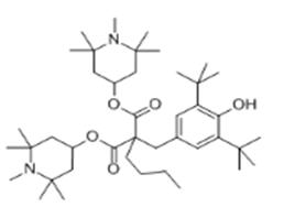 Bis(1,2,2,6,6-pentamethyl-4-piperidyl) [[3,5-bis(1,1-dimethylethyl)-4-hydroxyphenyl]methyl]butylmalonate