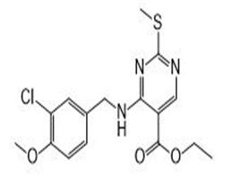 4-(3-Chloro-4-methoxy-benzylamino) -2-methylsulfanyl-pyrimidine- 5-carboxylic acid ethyl ester