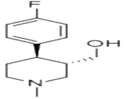 (-)-Trans-1-methyl-3-hydroxymethyl-4-(4-fluorophenyl)piperdine