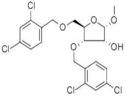 1-Methyl-3,5-bis-O-(2,4-dichlorobenzyl)-alpha-D-ribofuranoside