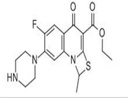 Ethyl 6-fluoro-1-methyl-4-oxo-7-(1-piprazinyl)-4H-[1,3]thiazeto[3,2-a]quinoline-3-carboxylate