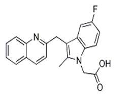 2-(5-Fluoro-2-methyl-3-(quinolin-2-ylmethyl)-1H-indol-1-yl)acetic acid