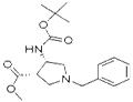 cis-Methyl 1-benzyl-4-(tert-butoxycarbonylaMino)-pyrrolidine-3-carboxylate pictures
