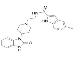 5-fluoro-N-[2-[4-(2-oxo-3H-benzimidazol-1-yl)piperidin-1-yl]ethyl]-1H-indole-2-carboxamide