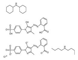 N-butylbutan-1-amine,chromium(3+),N-cyclohexylcyclohexanamine,hydron,2-[[3-methyl-5-oxido-1-(4-sulfonatophenyl)pyrazol-4-yl]diazenyl]benzoate