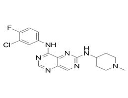 BIBX 1382 dihydrochloride,N8-(3-Chloro-4-fluorophenyl)-N2-(1-methyl-4-piperidinyl)-pyrimido[5,4-d]pyrimidine-2,8-diaminedihydrochloride