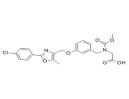 2-[[3-[[2-(4-chlorophenyl)-5-methyl-1,3-oxazol-4-yl]methoxy]phenyl]methyl-methoxycarbonylamino]acetic acid