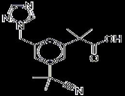 Anastrozole IMpurity (3-(1-Cyano-1-Methylethyl)-alfa,alfa-diMethyl-5-(1H-,1,2,4-triazole-1-ylMethyl)-benzeneacetic acid)