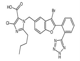 3-[[3-bromo-2-[2-(2H-tetrazol-5-yl)phenyl]-1-benzofuran-5-yl]methyl]-2-butyl-5-chloroimidazole-4-carboxylic acid